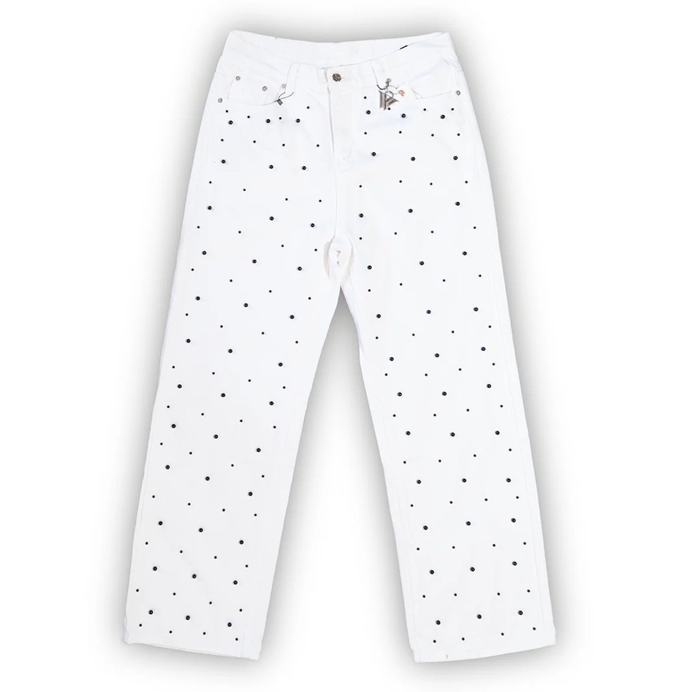 NWT Watson White Denim Jeans with Pearl Embellishments – Size 30